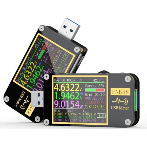FNIRSI-FNB48 Digital Voltmeter Ammeter Current USB tester PD trigger QC4 + PD3.0 2.0 PPS Fast Charging Protocol Capacity Tester