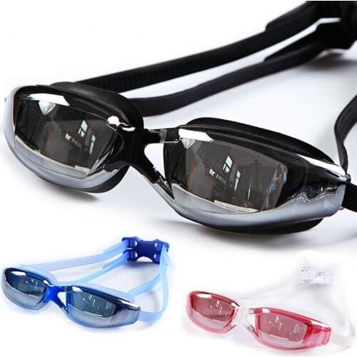 Electroplating UV Waterproof Anti fog Swimwear Eyewear Swim Diving Water Glasses Adjustable Swimming Goggles Men Women