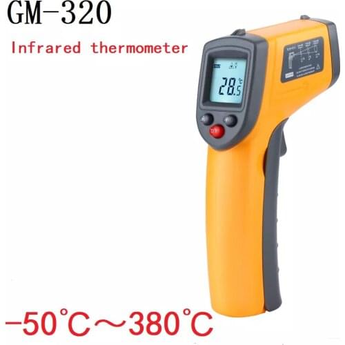 GM320 Digital Infrared Thermometer Non Contact Laser IR Temperature Gun LCD Display Thermometer Pyrometer Test Temperature Meter
