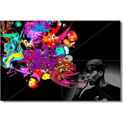 Kid Cudi Rapper Stars Cloth Silk Cloth Poster Art Bedroom Decoration