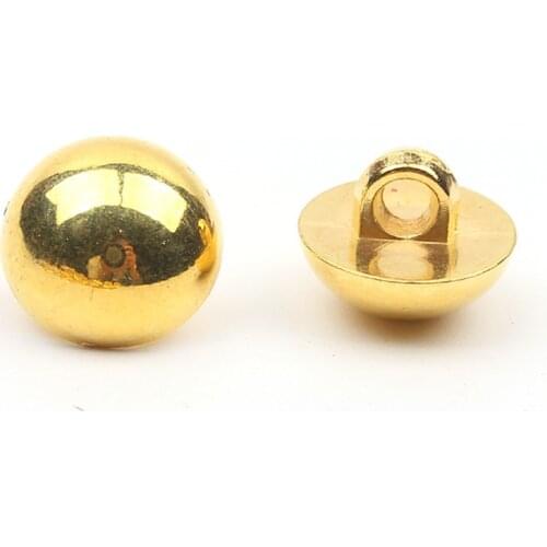 50 Pcs Full Dome Metal Buttons With Polished Gold Finish hand Sewing buttons For Leather Goods, Clothing, Dress Accessories