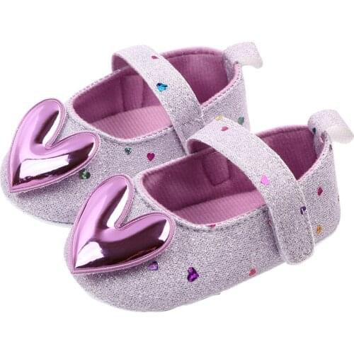 Heart-shaped Bling Prewalker Princess Shoes Infant Toddler Baby Girls Fashion Kid Shoes Toddler Zapatos PU Leather Prewalker NEW