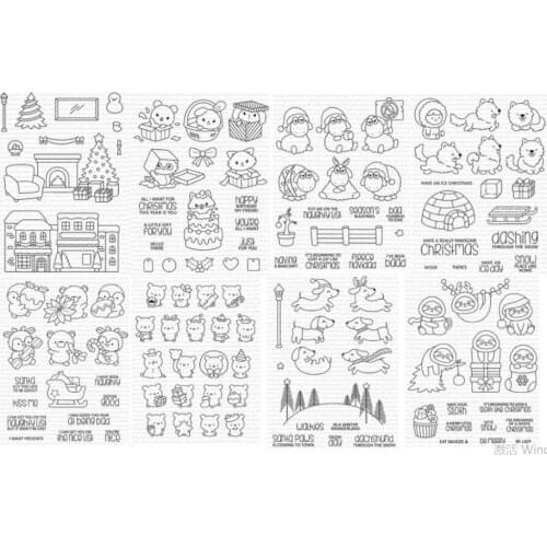 Cartoon Animal Transparent Clear Silicone Stamp/Seal for DIY scrapbooking/photo album Decorative clear stamp M1422