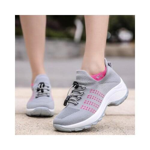 2021New Autumn Women Flat Platform Sneakers for Women Breathable Mesh Sneakers Shoes Spring Ladies Laces for Sock Sneakers