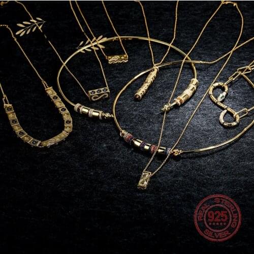 New Womens Zircon 925 Silver Necklace Boss Chain Luxury Fashion Tribe Monaco Exquisite Jewelry Gift