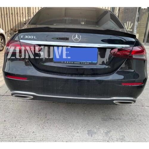 Use For New Benz E Class Sedan 2021 Year Spoiler Sport ABS Plastic Carbon Fiber Look Rear Wing Car Body Kit Accessories