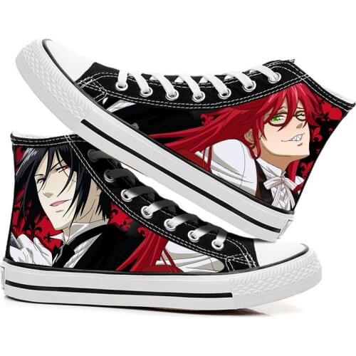 Anime Black Butler Ciel Sebastian Casual Canvas Shoes Sneakers
