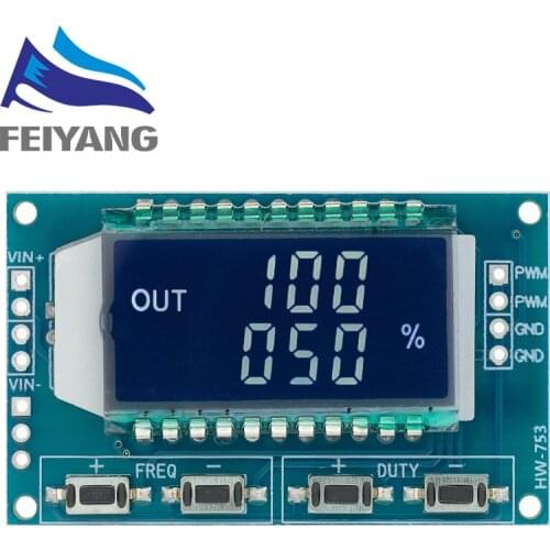 PWM Pulse Frequency Duty Cycle Adjustable Module LCD Display 1Hz-150Khz 3.3V-30V PWM Board Module