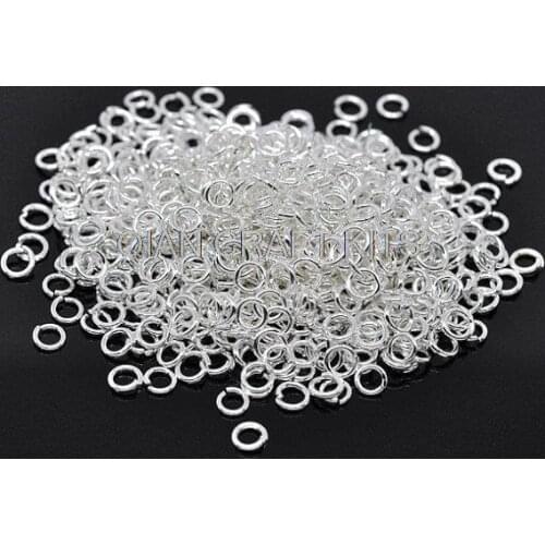 8000pcs Silver Jump Rings - Wholesale Jump Ring Findings - 4mm Silver Plated Open Jumpring lead and nickle free quality item
