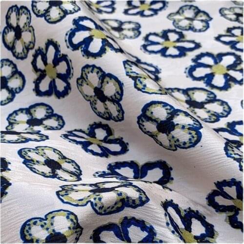 Width 53" Glossy Dark Grain Micro Elastic Drop Like Acetate Chiffon Fabric By The Half Yard For Dress Shirt Material