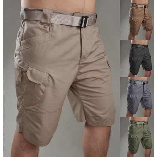 Men Classic Tactical Shorts Upgraded Waterproof Quick Dry Multi-pocket Short Pants Outdoor Hunting Fishing Military Cargo Shorts