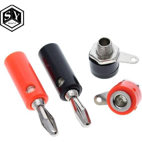 1set Great IT Male And Female J072 4mm Banana Plug Male And Female To Insert Connector Banana Pin DIY Model Parts