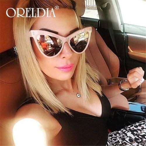 Oversized Sexy Cat Eye Sunglasses Women 2020 Brand Designer Triangle Mirror Cateye Sun Glasses Female Lens Shades UV400 Oculos