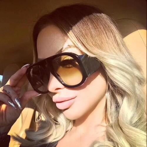 Acetate Black square sunglasses women fashion oversize men sunglasses wide temples