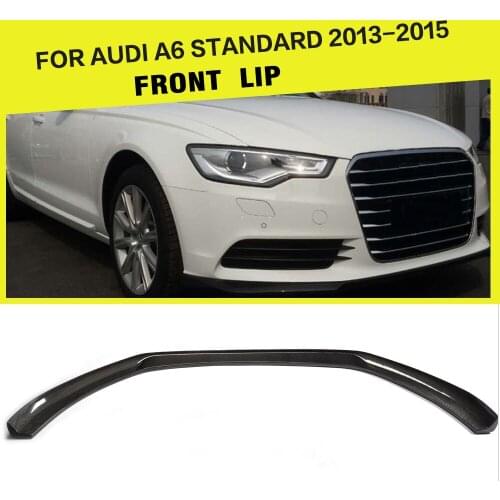 Carbon Fiber / FRP Front Bumper Lip Spoiler Splitters for Audi A6 Standard Bumper Only 2013 - 2015 Car-Styling