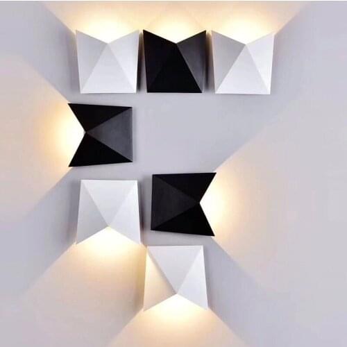 Wall lamp LED waterproof Nordic geometric DIY creative combination lamp bedroom living room aisle background wall lamp