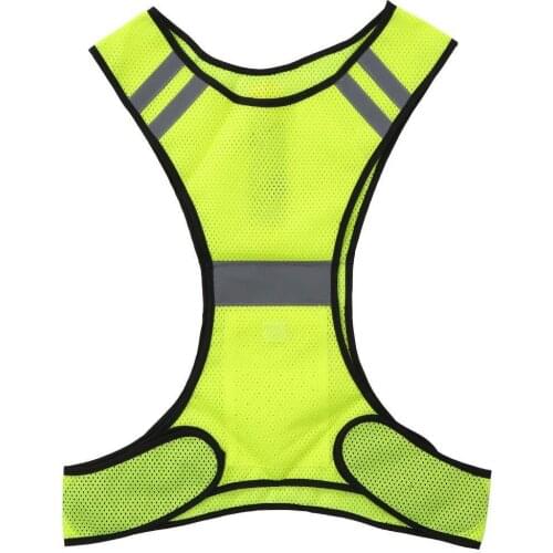 Reflective Vest High Visibility Breathable Reflective Safety Vest Fluorescent Mesh Vest Suitable for Night Running Cycling Vest