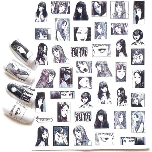 TSC-107 cute SUPER slider tomie beginning 3d nail art stickers finished sticker patch