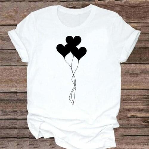 Women Love Casual Style Cute Short Sleeve Fashion 2021 90s Graphic Clothes Tshirt Top Lady Print T Female Tee T-Shirt