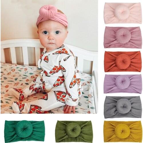 1 PC Baby Headband Solid Color Hair Band Infant Donuts Elastic Twisted Cable Design Turban Photography Props Accessories