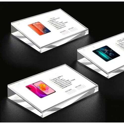 100*100mm Full Screen Slanted No Magnetic Picture Photo Sign Holder Stand Display Frame Table Menu Phone Price Label Holder