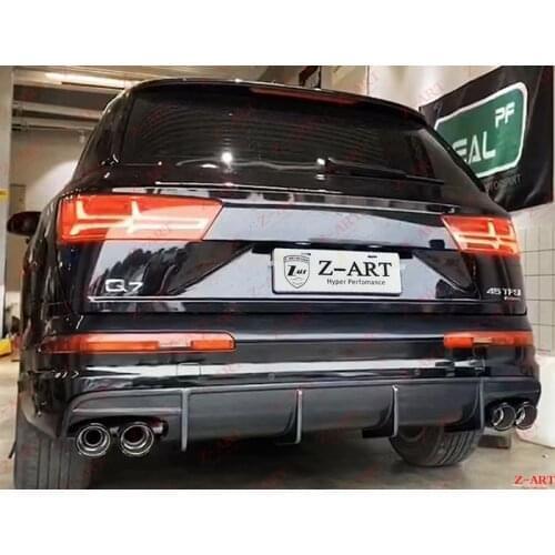 2015-2019 Z-ART carbon fiber rear diffuser for Q7 carbon fiber rear lip for Q7 carbon fiber rear low spoiler for Q7 rear chin