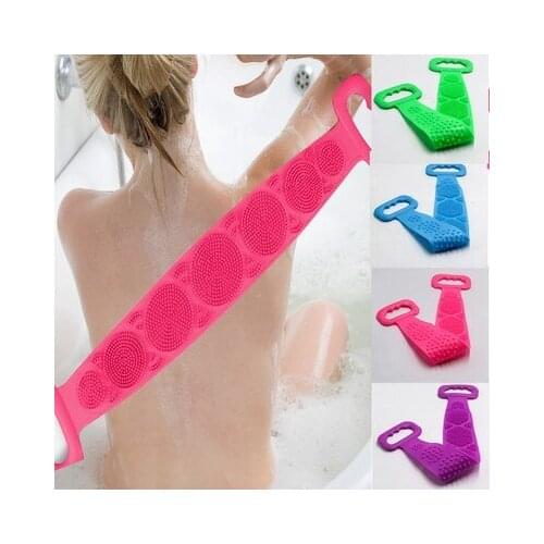 5pcs Magic Silicone Brushes Bath Towels Rubbing Back Mud Peeling Body Massage Shower Extended Scrubber Skin Clean Shower Brushes