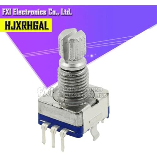 5PCS Plum handle 15mm rotary encoder coding switch / EC11 / digital potentiometer with switch 5 Pin