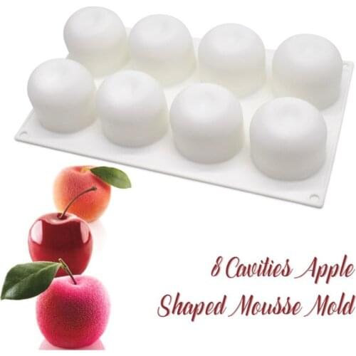 8 Cavity Apple Shape Silicone Mousse Cake Mold 15 Cavity Round Shape Chocolate Inset Mold Mousse Mould Cake Decorating Tools
