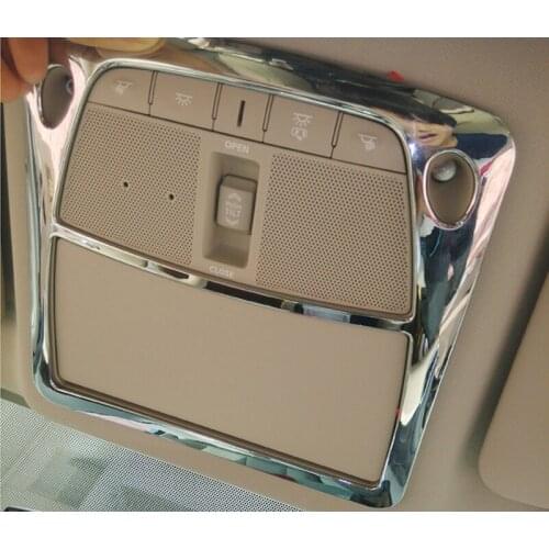 ABAIWAI Car ABS Chrome Interiors For Nissan X-Trail T32 Reading lamp Protective Frame Decoration 3pcs X Trail 2014 to 2016