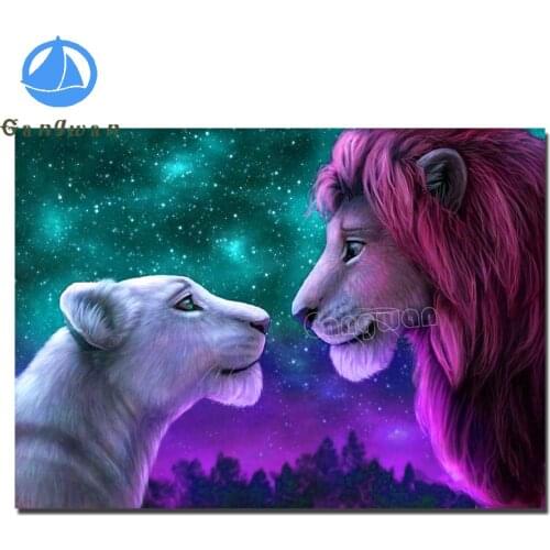 Diamond Painting Full Square Round Drill Lion King To My Love 5D diamond Embroidery Cross Stitch Mosaic Picture wedding decor
