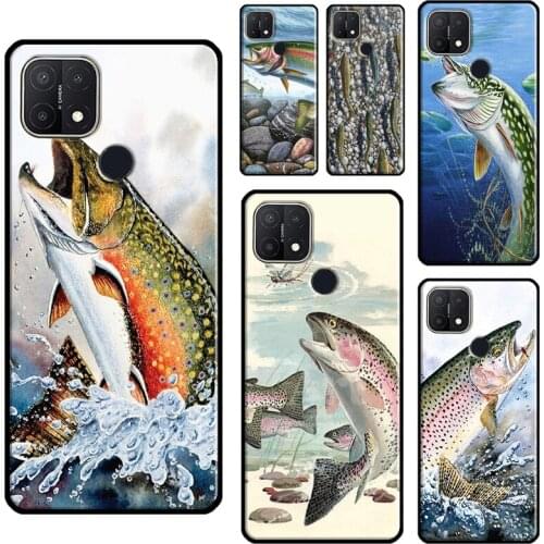 Trout Fishing For OPPO A15 A91 A83 A1K A3S A5S A5 A9 A31 A53 2020 A52 A72 Reno 4 Pro 2 Z F7 Phone Case