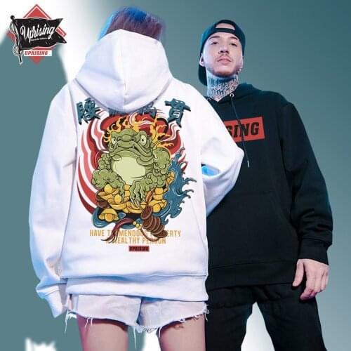 Chinese style card street personality Ghost Hip hop Europe America long sleeve Human head Chinese characters Hoodies, Sweatshirt