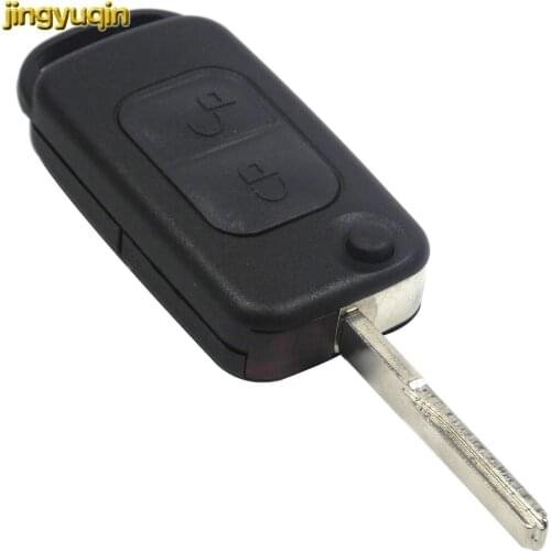 Jingyuqin For Mercedes For Benz A C E S 2 Buttons Switchblade HU64 Flip Folding Remote Car Key Case Shell Cover (Infra Red)
