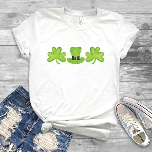 2019 St Patricks Day T-Shirt Leprechaun Hat Shirt Lucky Af Shirts The Irish Shirt Trendy Unsex Holiday Shirts