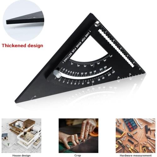 Square Angle Protractor Framing Measure Measuring Ruler Aluminium Alloy Woodworking Carpenter Thicken Multifunction Layout Tool