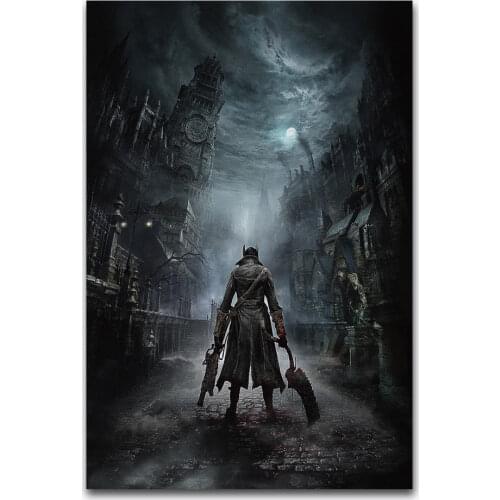 Hot New Game Classic Bloodborne Movie-Silk Art Poster Wall Sticker Decoration Gift