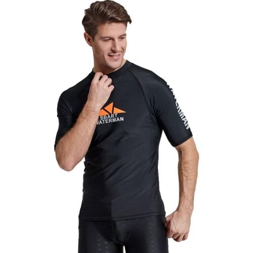 SBART Men Long Sleeve Snorkeling Windsurf Rashguard Surf Anti-UV Lycra Swim Wetsuit Shirt Diving Tops Swimsuit for Surfing