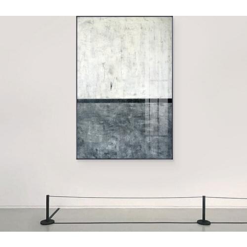 Nodic Wall Art Oil Painting Dark Tone Canvas Art Printing Color Blocks Wall Pictures for Living Room Bedroom Decorative Poster