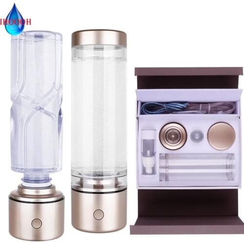 Rechargeable 5500PPB Nano Electroly Tech High Hydrogen Water Generator DuPont SPE/PEM Titanium Electrodes H2 Bottle With Inhaler