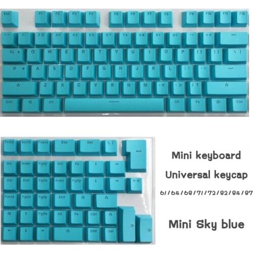 PBT Transparent Keycaps For Gaming Mechanical Keyboard ISO Layout 61/64/68/71/72/82/84/87 Keys Mini Mechanical Keyboard Gamer