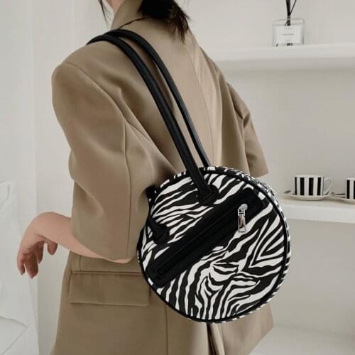 Luxury Handbags Women Bags Designer Zebra Pattern Leather Shoulder Bag Female Sac Ladies Hand Bag Vintage Fashion Armpit Bags