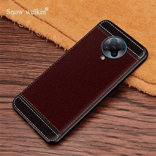 For Redmi K30 Luxury Leather Texture Soft TPU Silicone Case For Xiaomi Redmi K30 Pro 6.67 inch Phone Back Cover Cases Coque