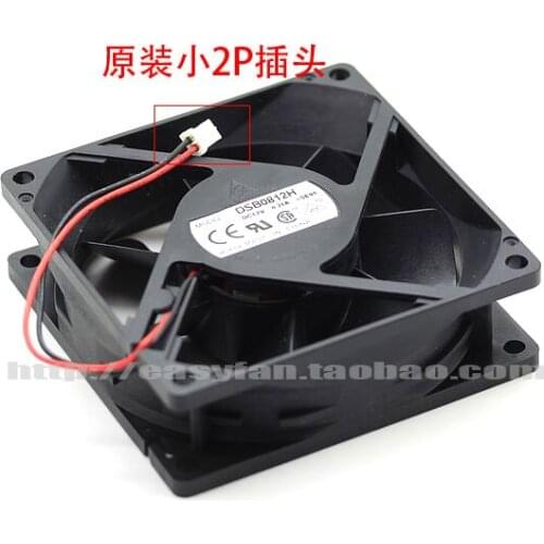 Detla Electronics DSB0812H SE01 DC 12V 0.21A 80x80x25mm Server Cooling Fan