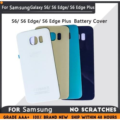 Original For Samsung Galaxy S6 / S6 Edge / S6 Edge Plus G920 G925 G928 Glass Panel Battery Back Cover Rear Door Housing Case