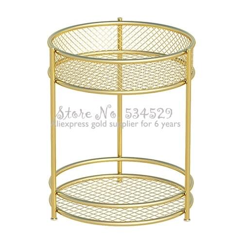 Nordic Carbon Steel Storage Rack Cosmetic Storage Box Desktop Skin Care Organizer Dressing Table Storage Rack Nano Paint