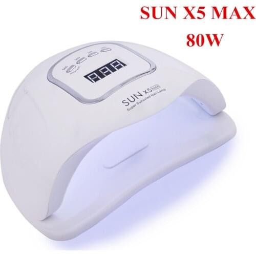 SUN X5 Max 80W Nail Dryer 45pcs LEDs Curing Lamp for Manicure with Motion Sensor LCD Display UV LED Lamp For Nails Gel Polish