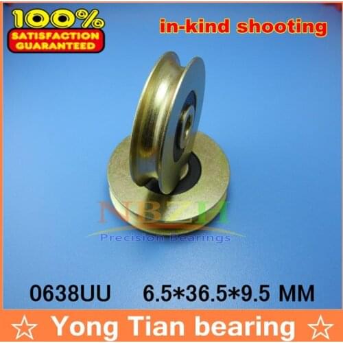 High Quality 6mm U Groove steel roller bearings 0638UU 6.5*36.5*9.5 mm bearing 0638 UU