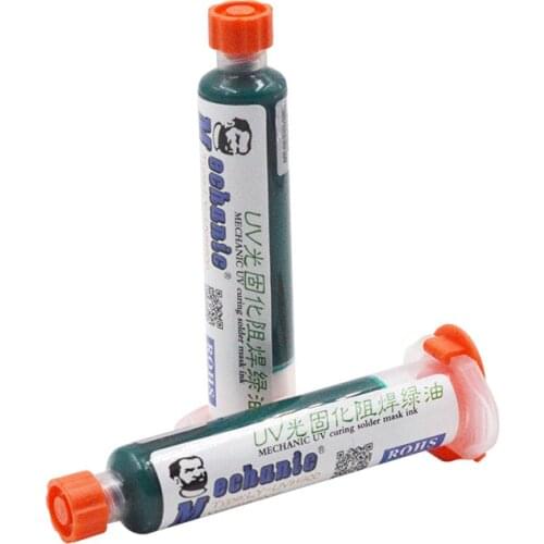 Green UV Curable Solder Mask 10CC For PCB BGA Circuit Board Protect Soldering Paste Flux Cream Welding Fluxes Oil