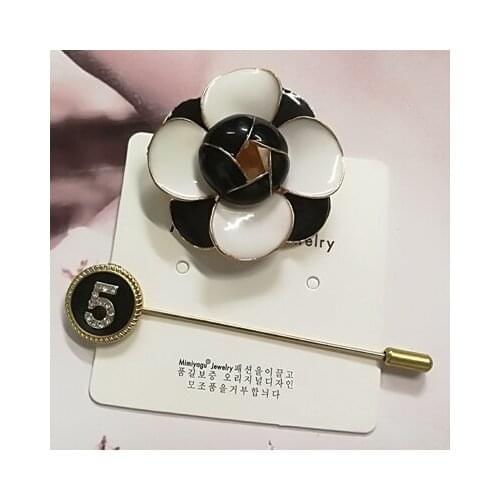 Women winter 2pcs flower brooch pins jewelry set party gift